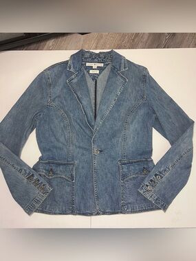 Vintage Y2K 2003 Tommy Hilfiger Tailored Denim Blazer Jacket - Women’s Size 10